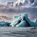 Iceberg Sunset with Kayak